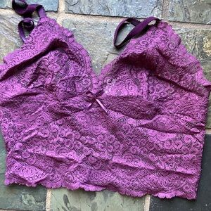 Victoria's Secret plum Purple Lace Top